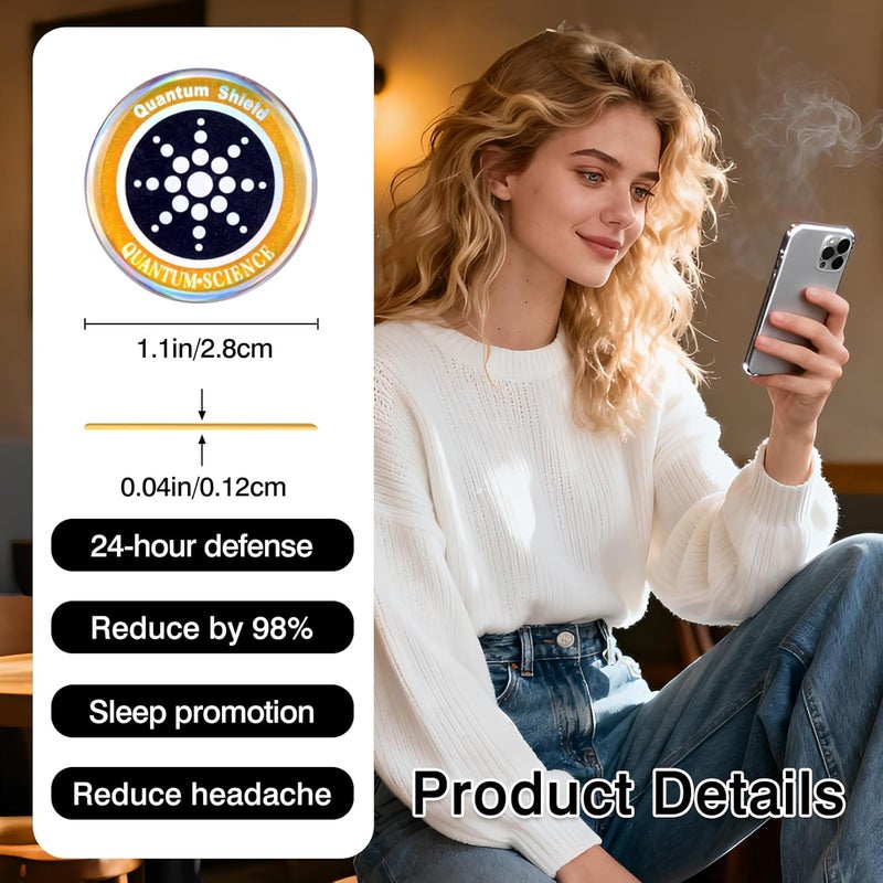 Brvlsoc 8-Pack Cell Phone Protection Neutralizer Stickers – Radiation Blocking & Energy Balancing Stickers for Phones, Tablets, Laptops & All Electronic Devices (Gold + Silver) - Image 4